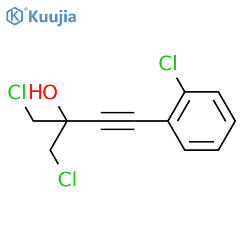 3-Butyn-2-ol, 1-chloro-2-(chloromethyl)-4-(2-chlorophenyl)- structure