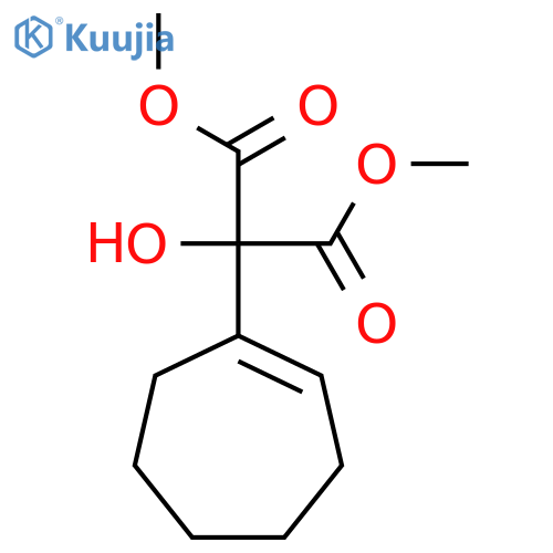 Propanedioic acid, 2-cyclohepten-1-ylhydroxy-, dimethyl ester structure
