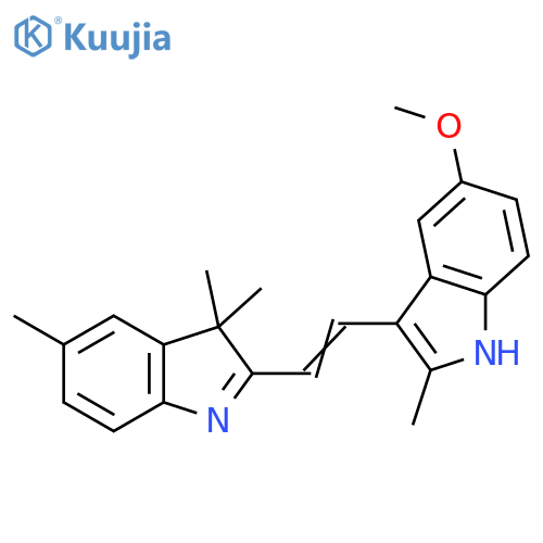 1H-Indole, 5-methoxy-2-methyl-3-[2-(3,3,5-trimethyl-3H-indol-2-yl)ethenyl]- structure
