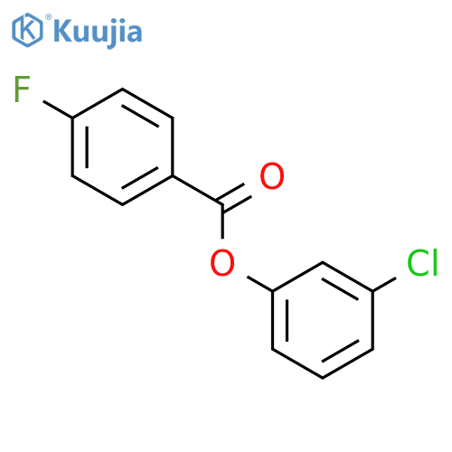 BENZOIC ACID, 4-FLUORO-, 3-CHLOROPHENYL ESTER structure