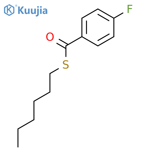 BENZENECARBOTHIOIC ACID, 4-FLUORO-, S-HEXYL ESTER structure