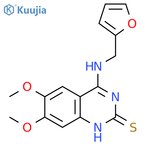 4-{(furan-2-yl)methylamino}-6,7-dimethoxy-1,2-dihydroquinazoline-2-thione structure
