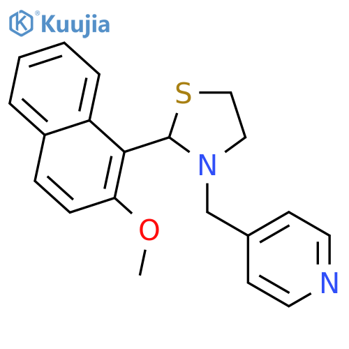 Pyridine, 4-[[2-(2-methoxy-1-naphthalenyl)-3-thiazolidinyl]methyl]- structure