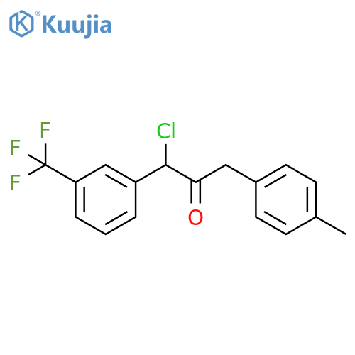 2-Propanone, 1-chloro-3-(4-methylphenyl)-1-[3-(trifluoromethyl)phenyl]- structure