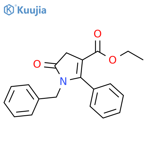 1H-Pyrrole-3-carboxylic acid,4,5-dihydro-5-oxo-2-phenyl-1-(phenylmethyl)-, ethyl ester structure