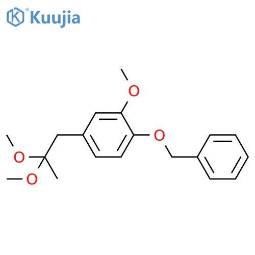 Benzene, 4-(2,2-dimethoxypropyl)-2-methoxy-1-(phenylmethoxy)- structure