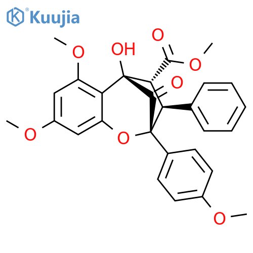 Methyl (2R,3S,4R,5R)-2,3,4,5-tetrahydro-5-hydroxy-6,8-dimethoxy-2-(4-methoxyphenyl)-10-oxo-3-phenyl-2,5-methano-1-benzoxepin-4-carboxylate structure