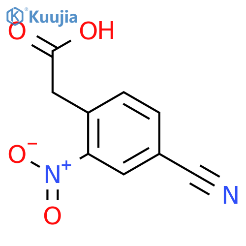 2-(4-Cyano-2-nitrophenyl)acetic acid structure