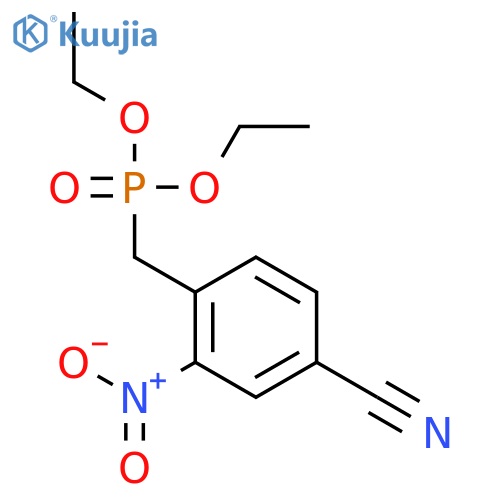 Phosphonic acid, [(4-cyano-2-nitrophenyl)methyl]-, diethyl ester structure