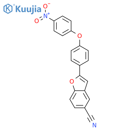 5-Benzofurancarbonitrile, 2-[4-(4-nitrophenoxy)phenyl]- structure