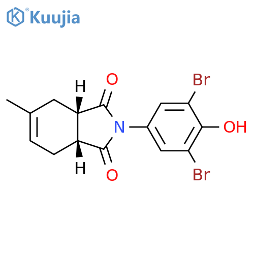 1H-Isoindole-1,3(2H)-dione, 2-(3,5-dibromo-4-hydroxyphenyl)-3a,4,7,7a-tetrahydro-5-methyl-, cis- (9CI) structure