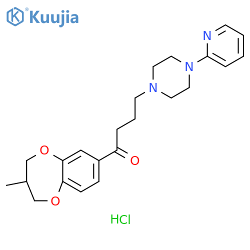 1-Butanone, 1-(3,4-dihydro-3-methyl-2H-1,5-benzodioxepin-7-yl)-4-[4-(2-pyridinyl)-1-piperazinyl]-, hydrochloride (1:3) structure