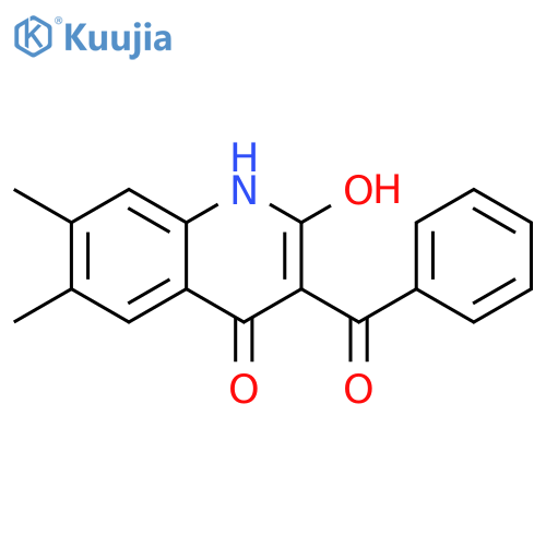 2-hydroxy-6,7-dimethyl-3-(phenylcarbonyl)quinolin-4(1H)-one structure