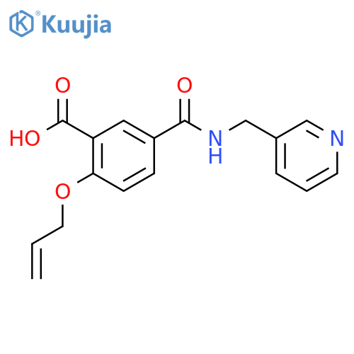 Benzoic acid, 2-(2-propenyloxy)-5-[[(3-pyridinylmethyl)amino]carbonyl]- structure