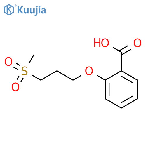 Benzoic acid, 2-[3-(methylsulfonyl)propoxy]- structure