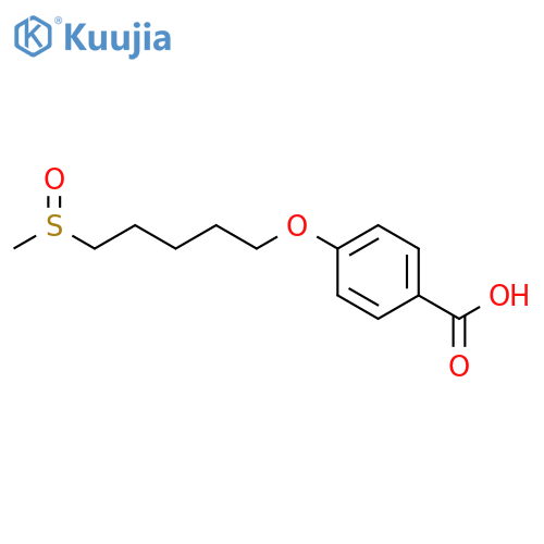 Benzoic acid, 4-[[5-(methylsulfinyl)pentyl]oxy]- structure