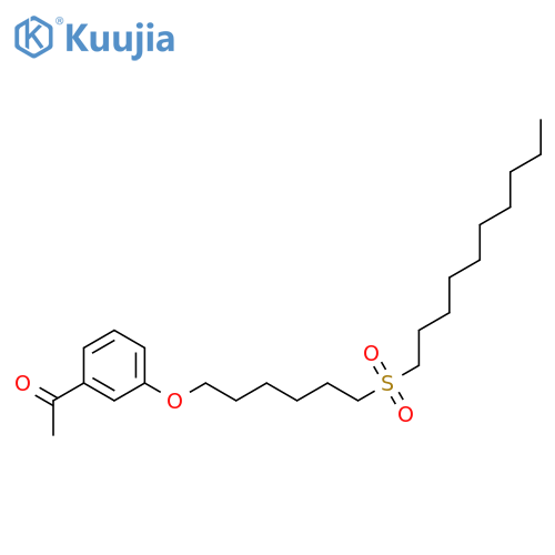 Ethanone, 1-[3-[[6-(decylsulfonyl)hexyl]oxy]phenyl]- structure