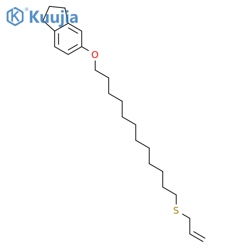 1H-Indene, 2,3-dihydro-5-[[12-(2-propenylthio)dodecyl]oxy]- structure