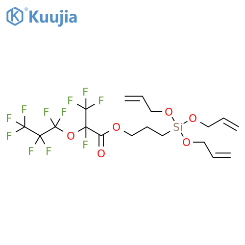 Propanoic acid, 2,3,3,3-tetrafluoro-2-(heptafluoropropoxy)-, 3-[tris(2-propenyloxy)silyl]propyl ester (9CI) structure