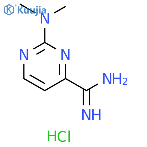 4-Pyrimidinecarboximidamide, 2-(dimethylamino)-, hydrochloride (1:1) structure