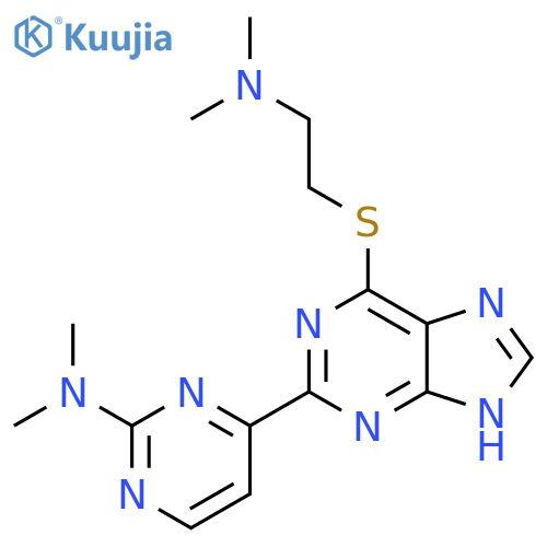 2-Pyrimidinamine, 4-[6-[[2-(dimethylamino)ethyl]thio]-9H-purin-2-yl]-N,N-dimethyl- structure