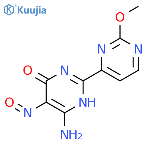 [2,4'-Bipyrimidin]-4(1H)-one, 6-amino-2'-methoxy-5-nitroso- structure