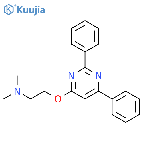 Ethanamine, 2-[(2,6-diphenyl-4-pyrimidinyl)oxy]-N,N-dimethyl- structure