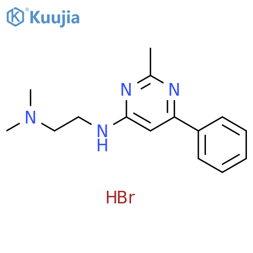 1,2-Ethanediamine, N1,N1-dimethyl-N2-(2-methyl-6-phenyl-4-pyrimidinyl)-, hydrobromide (1:2) structure