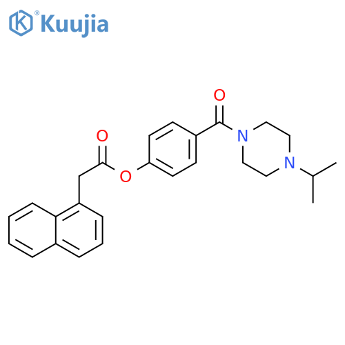 1-Naphthaleneacetic acid,4-[[4-(1-methylethyl)-1-piperazinyl]carbonyl]phenyl ester structure