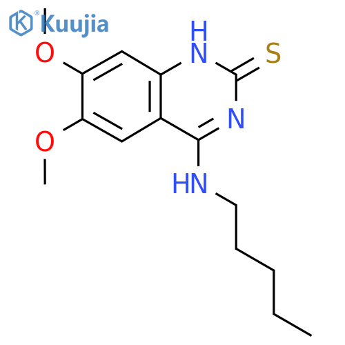 6,7-dimethoxy-4-(pentylamino)-1,2-dihydroquinazoline-2-thione structure