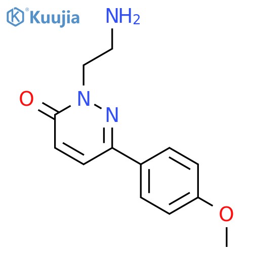 2-(2-aminoethyl)-6-(4-methoxyphenyl)-2,3-dihydropyridazin-3-one structure