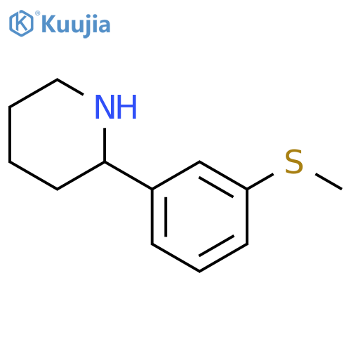 2-3-(methylsulfanyl)phenylpiperidine structure