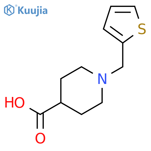 1-(thiophen-2-ylmethyl)piperidine-4-carboxylic acid structure