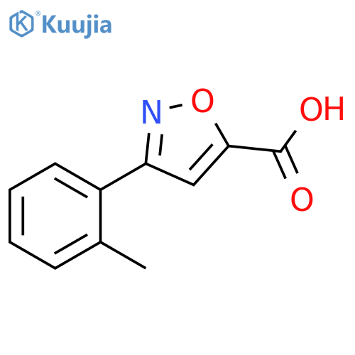 5-Isoxazolecarboxylic acid, 3-(2-methylphenyl)- structure