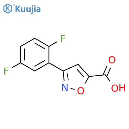 3-(2,5-difluorophenyl)-1,2-oxazole-5-carboxylic acid structure