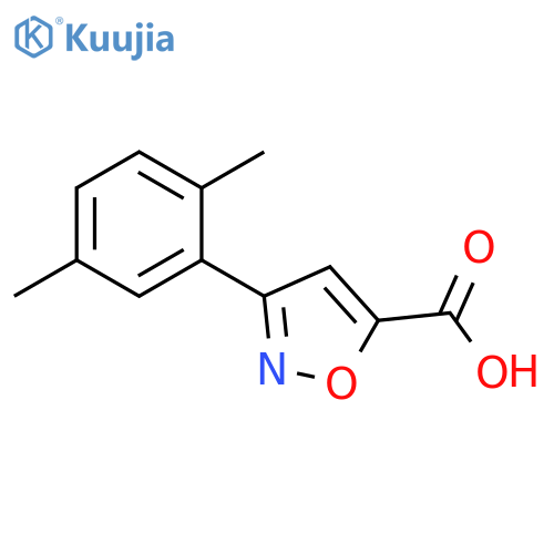 5-Isoxazolecarboxylic acid, 3-(2,5-dimethylphenyl)- structure
