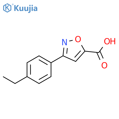 5-Isoxazolecarboxylic acid, 3-(4-ethylphenyl)- structure