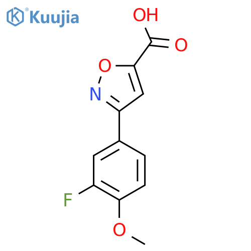 3-(3-fluoro-4-methoxyphenyl)-1,2-oxazole-5-carboxylic acid structure