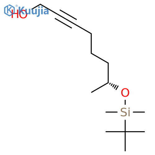 2-Octyn-1-ol, 7-[[(1,1-dimethylethyl)dimethylsilyl]oxy]-, (R)- structure