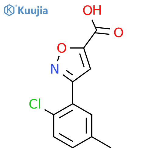 3-(2-chloro-5-methylphenyl)-1,2-oxazole-5-carboxylic acid structure