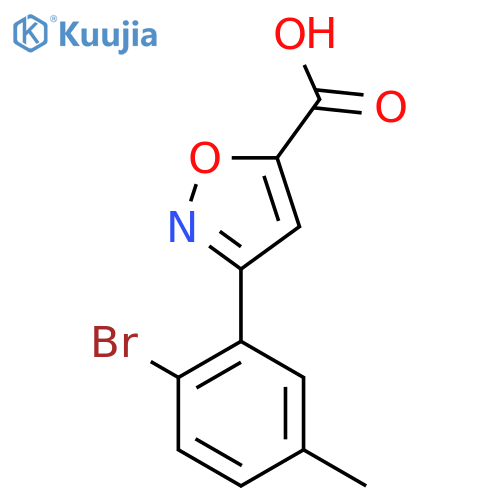 3-(2-Bromo-5-methylphenyl)-1,2-oxazole-5-carboxylic acid structure