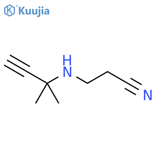 Propanenitrile, 3-[(1,1-dimethyl-2-propyn-1-yl)amino]- structure