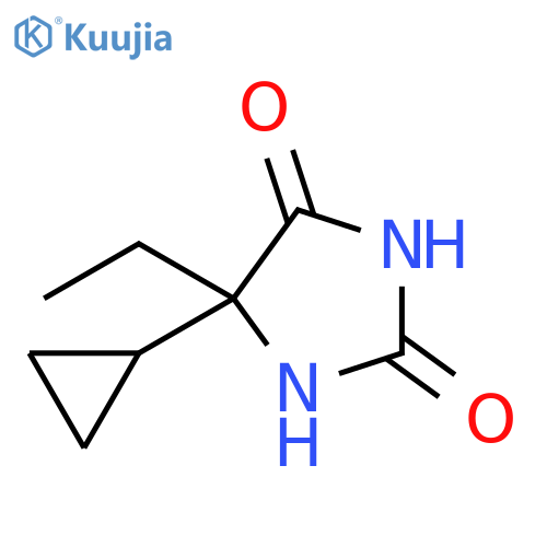 5-cyclopropyl-5-ethylimidazolidine-2,4-dione structure