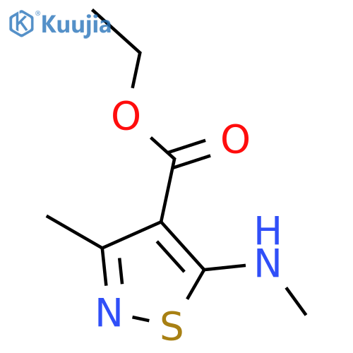 4-Isothiazolecarboxylicacid, 3-methyl-5-(methylamino)-, ethyl ester structure