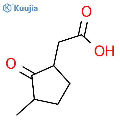 Cyclopentaneacetic acid, 3-methyl-2-oxo- structure