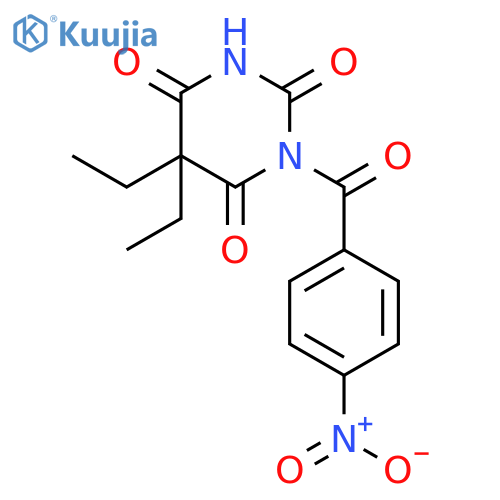 2,4,6(1H,3H,5H)-Pyrimidinetrione, 5,5-diethyl-1-(4-nitrobenzoyl)- structure