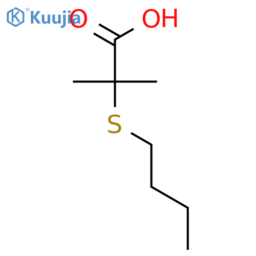 PROPANOIC ACID, 2-(BUTYLTHIO)-2-METHYL- structure