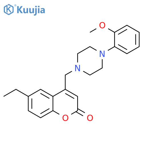 6-ethyl-4-{4-(2-methoxyphenyl)piperazin-1-ylmethyl}-2H-chromen-2-one structure