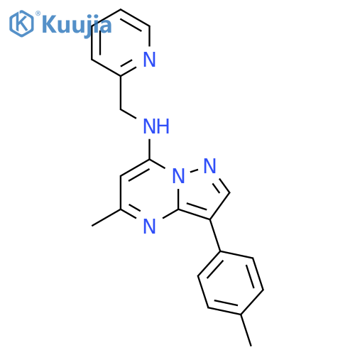 5-methyl-3-(4-methylphenyl)-N-(pyridin-2-yl)methylpyrazolo1,5-apyrimidin-7-amine structure