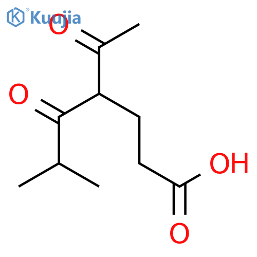 Heptanoic acid, 4-acetyl-6-methyl-5-oxo- structure